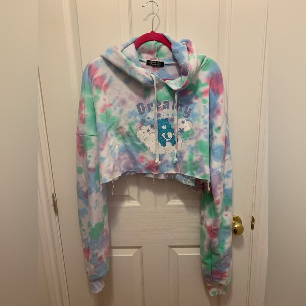 Dolls Kill x Care Bear cropped hoodie